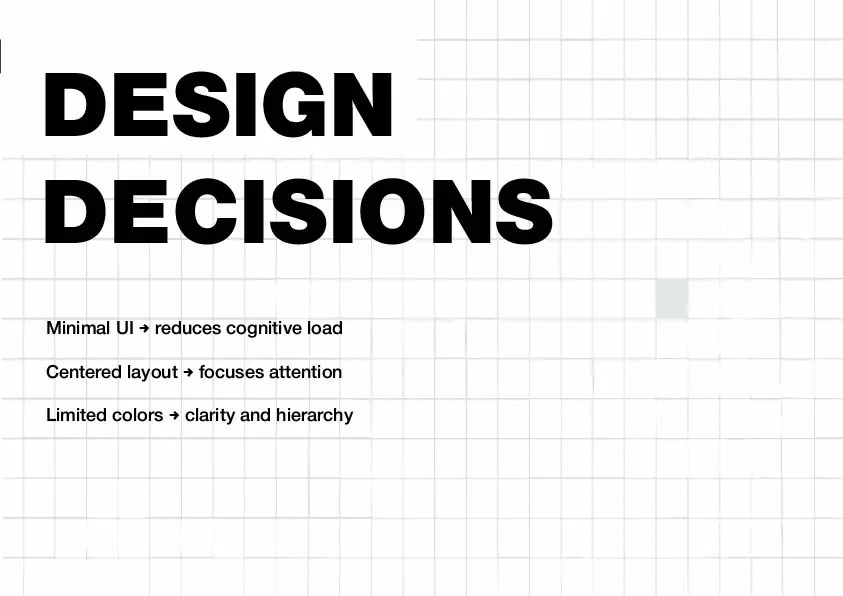 Design decisions
