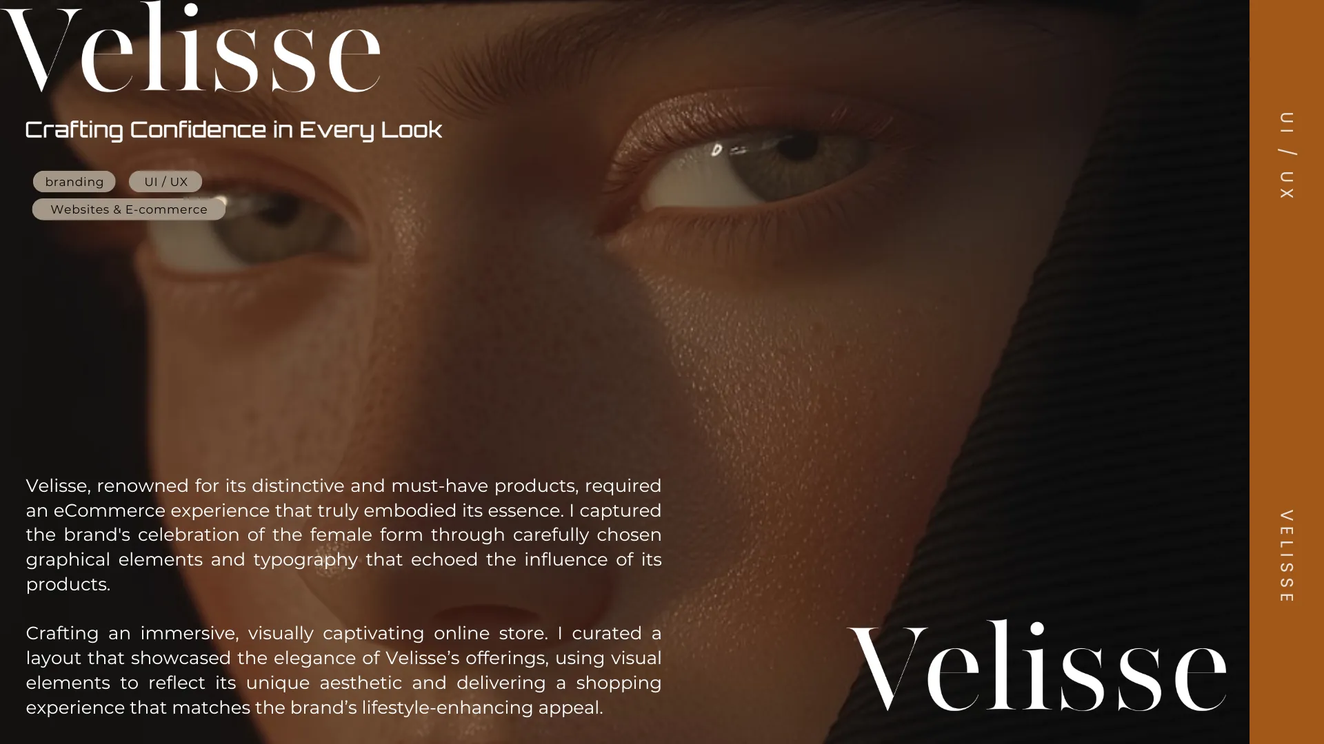 Velisse case study intro slide