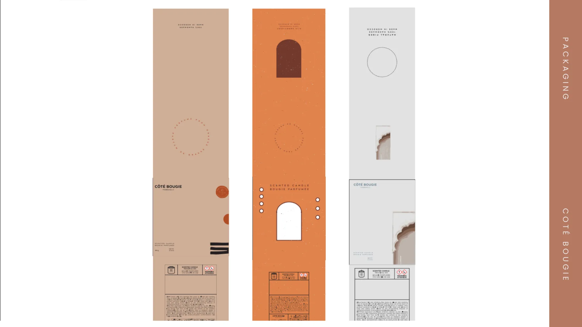 Tall packaging dielines